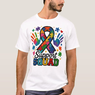 Autisme Steun Team Puzzel Bewustzijnslint T-shirt