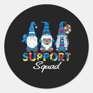 Autisme Steun Troep Dwergen Bewustzijn Matching Ma Ronde Sticker
