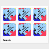 Autisme Stickers over puzzelstukjes (Vel)