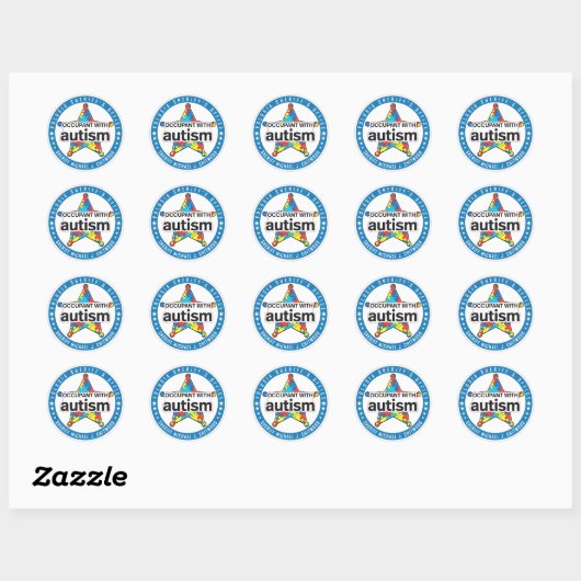 Autisme stickprogramma | Autisme Decal-programma Ronde Sticker (Vel)