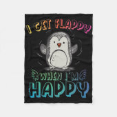 Autisme stimulerende pinguïn ik krijg flappy als i fleece deken (Voorkant)