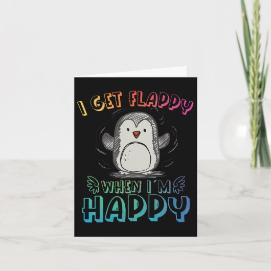 Autisme stimulerende pinguïn ik krijg flappy als i kaart (Voorkant)