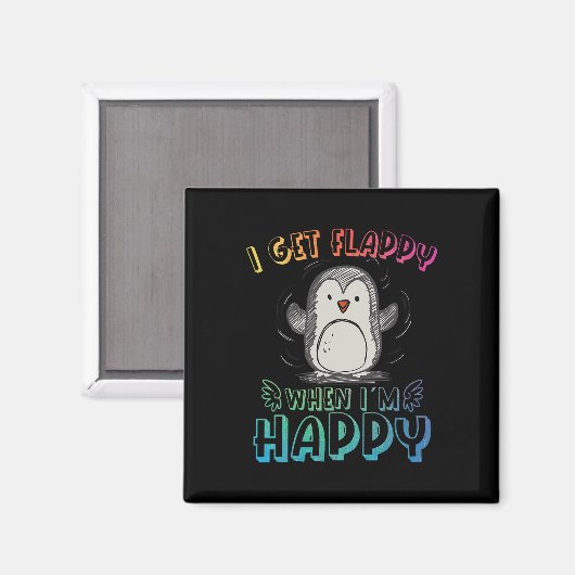 Autisme stimulerende pinguïn ik krijg flappy als i magneet (Voorkant / Achterkant)