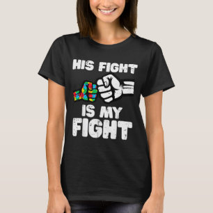 Autisme strijd is strijd asd bewustzijn vader moed t-shirt