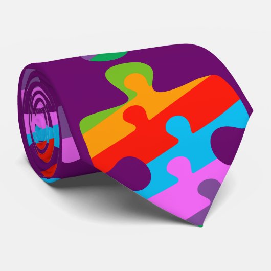 Autisme Stropdas (Opgerold)