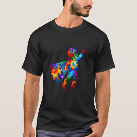 Autisme Superheld Kind Autisme Bewustzijn T-shirt (Voorkant)