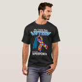 Autisme Superhero - Superpower: Donker T-shirt (Voorkant volledig)