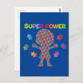 Autisme, superkrachtig Briefkaart (Voorkant / Achterkant)