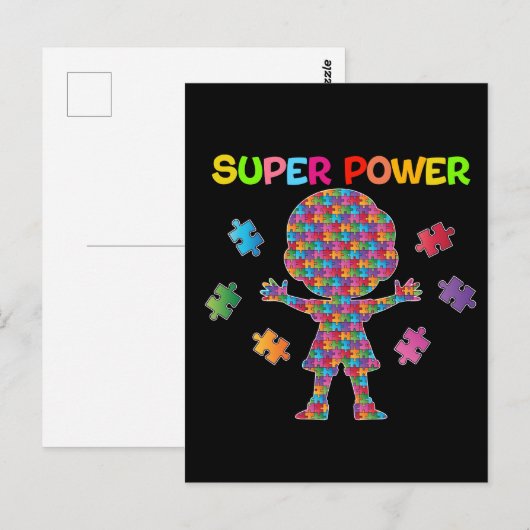 Autisme, superkrachtig Briefkaart (Voorkant / Achterkant)
