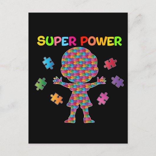 Autisme, superkrachtig Briefkaart (Voorkant)