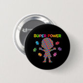 Autisme, superpower Button (Voorkant /achterkant)