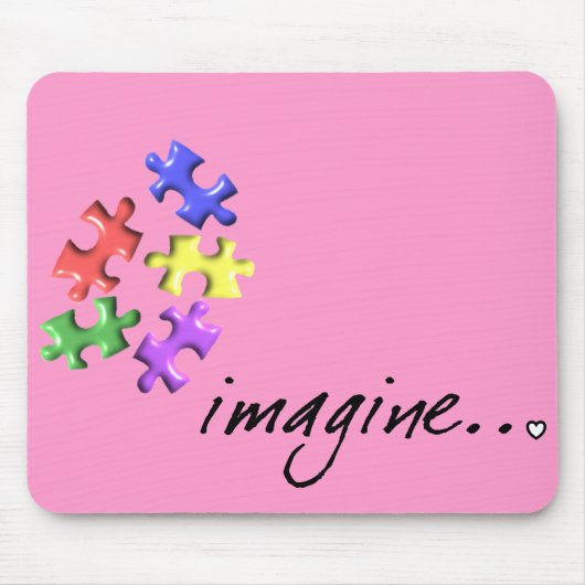 Autisme Support geeft een "beeld"-ontwerp Muismat (Voorkant)