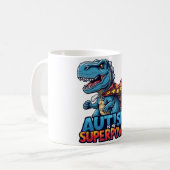 Autisme T-Rex Superpower Bewustzijn Koffiemok (Voorkant links)