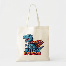 Autisme T-Rex Superpower Bewustzijn Tote Bag
