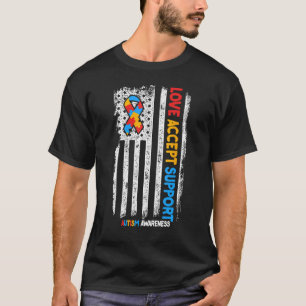 Autisme T-shirt Autistisch Liefde Aanvaard Steun A