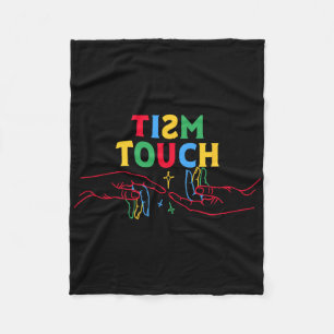 Autisme T-shirt Grappig Tisme Aanraking Autistisch Fleece Deken
