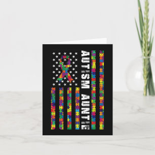 Autisme tante Amerikaanse vlag Autisme Awareness G Kaart