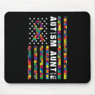 Autisme tante Amerikaanse vlag Autisme Awareness G Muismat