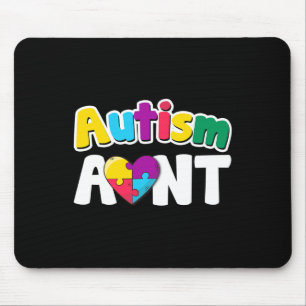 Autisme tante Puzzle Piecks Colors Gift Muismat