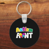 Autisme tante Puzzle Piecks Colors Gift Sleutelhanger (Voorkant)