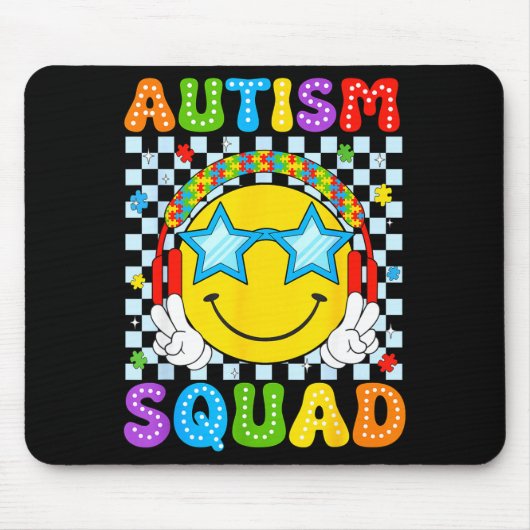 Autisme team grappige puzzel autisme bewustzijn ma muismat (Voorkant)