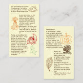 Autisme Thanksgiving Jongen Bedrijfskaart Visitekaartje (Voorkant / Achterkant)