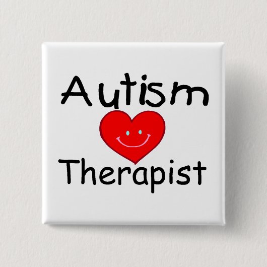 Autisme Therapist Hrt) Vierkante Button 5,1 Cm (Voorkant)