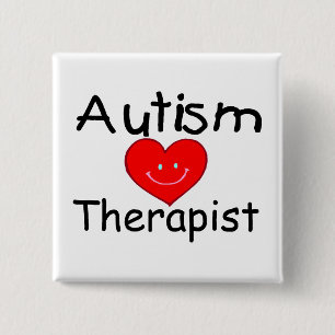 Autisme Therapist Hrt) Vierkante Button 5,1 Cm