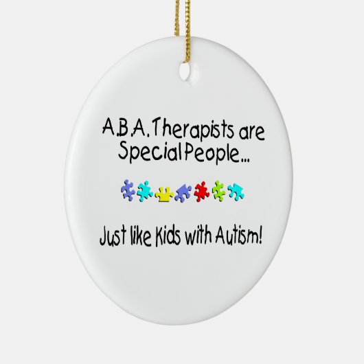 Autisme Therapist Keramisch Ornament (Rechts)