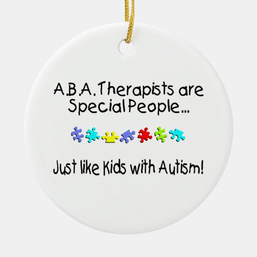 Autisme Therapist Keramisch Ornament (Voorkant)