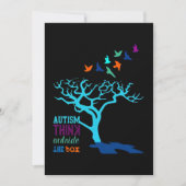 Autisme Think Outside Box Autism Awareness Ribbon Save The Date (Voorkant)