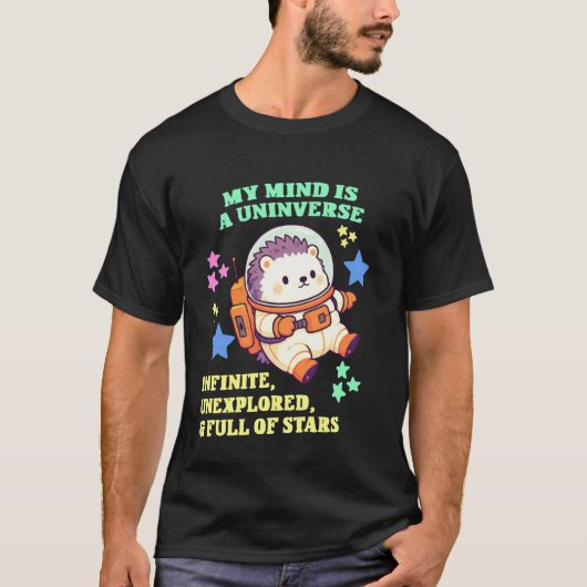 Autisme trots egel astronaut- Chibi egel 1 T-shirt (Voorkant)