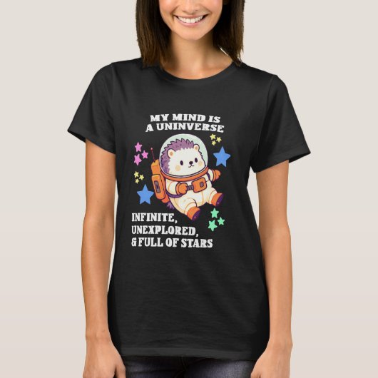 Autisme trots egel astronaut- Chibi egel T-shirt (Voorkant)