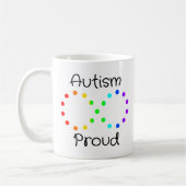 Autisme Trots Neurodiversity Acceptatie Regenboog Koffiemok (Links)