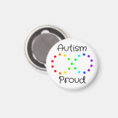 Autisme Trots Neurodiversity Acceptatie Regenboog Magneet (Voorkant / Achterkant)