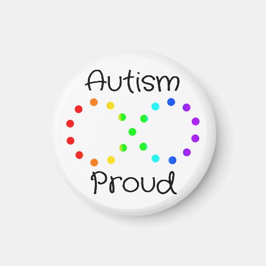 Autisme Trots Neurodiversity Acceptatie Regenboog Magneet (Voorkant)