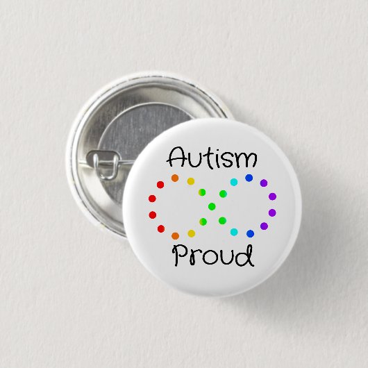 Autisme Trots Neurodiversity Acceptatie Regenboog Ronde Button 3,2 Cm (Voorkant /achterkant)