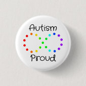 Autisme Trots Neurodiversity Acceptatie Regenboog Ronde Button 3,2 Cm (Voorkant)