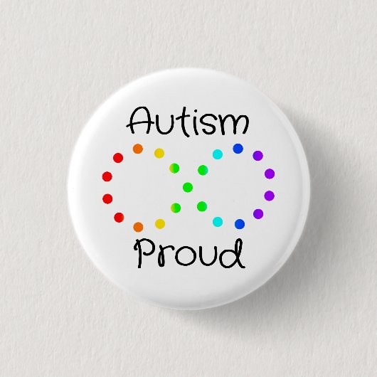 Autisme Trots Neurodiversity Acceptatie Regenboog Ronde Button 3,2 Cm (Voorkant)