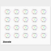 Autisme Trots Neurodiversity Acceptatie Regenboog Ronde Sticker (Vel)