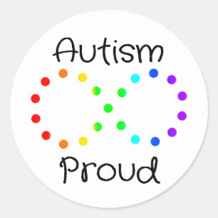 Autisme Trots Neurodiversity Acceptatie Regenboog Ronde Sticker