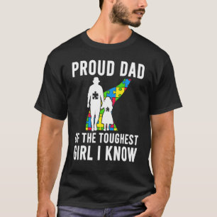 Autisme Trotse Vader Van De Toughste Meisje Papa A T-shirt