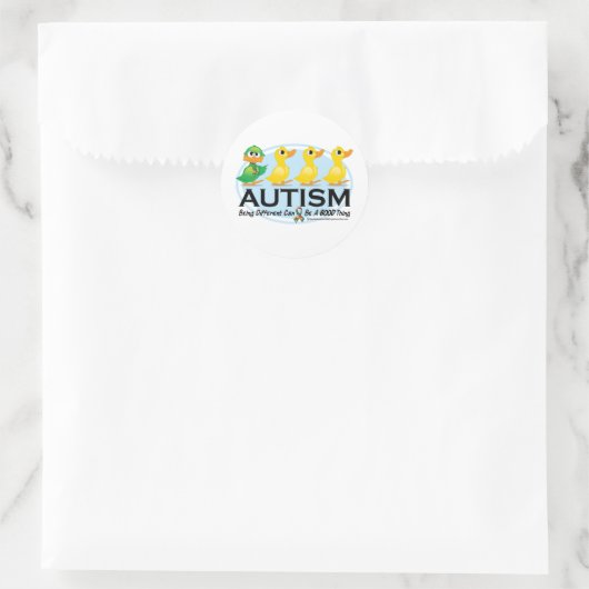 Autisme Ugly Ducking Ronde Sticker (Tas)