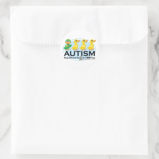 Autisme Ugly Ducking Ronde Sticker (Tas)
