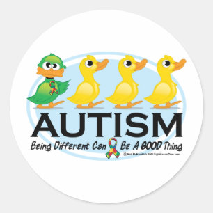 Autisme Ugly Ducking Ronde Sticker
