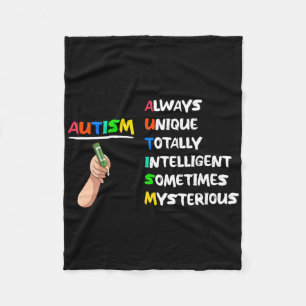 Autisme Uniek Totaal Intelligent Soms Myster Fleece Deken