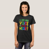 Autisme Vaderen Ik Ben Zijn Stem Hij Is Mijn Hart T-shirt (Voorkant volledig)