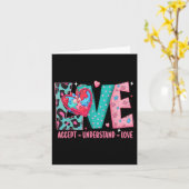 Autisme Valentijnsdag Bewustzijn Accepteren Begrij Kaart (Gele Bloem)