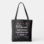Autisme van ABA Therapist Gift Behavior Analyst Tote Bag (Achterkant)
