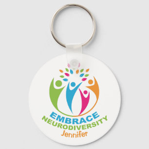 Autisme van de Neurodiversity Embrace Colorful Sleutelhanger